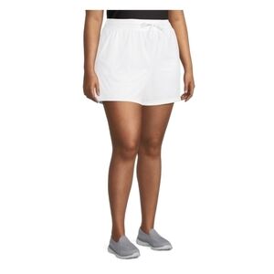 𝅺ATHLETIC Works Plus Size Mesh Shorts In White Size XXXL 22 New